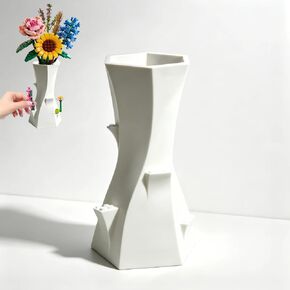 Vase for Lego Flowers, Display Stand Compatible for Lego Bricks and Lego Flower Bouquet Building Set - Perfect for Lego Roses Cherry Blossom Sunflower Tulips Daffodils Lotus, Ideal Gift for Lego Flowe in Saudi Arabia
