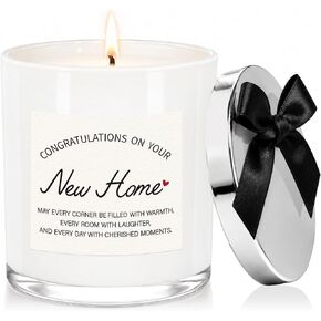 House Warming Gifts New Home, Congratulations on Your New Home Candle, Housewarming Gifts for Women Men Couple, Closing Gift for Home Buyers, 10oz Lavender Scented Soy Wax Candle with Bow in Saudi Arabia