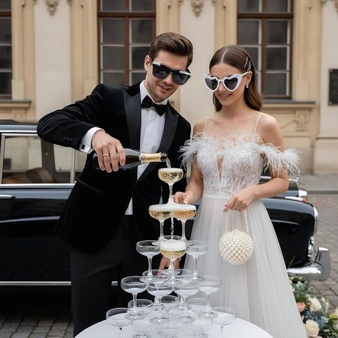2 Pack Just Married Sunglasses Bride and Groom Sunglasses for Just Married Wedding Party Decor Gift for Bridal Shower in Saudi Arabia
