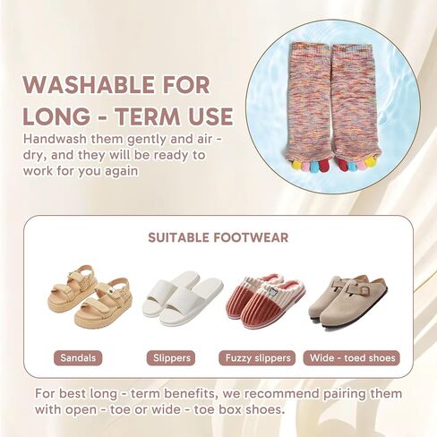 Toe Separator Socks, Happy Feet Socks, Comfortable Yoga for Women and Men,Suitable for Yoga, Pilates and Everyday Activities in Saudi Arabia