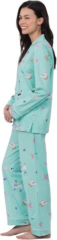 PajamaGram Womens Pajamas Soft Cotton - Dog Pajamas for Women, Blue, 1X, 16-18 in Saudi Arabia
