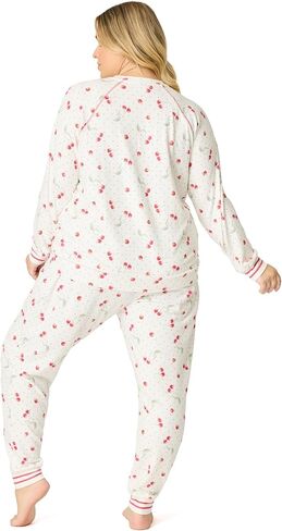PJ Salvage Women's [Plus Size] Peachy Jersey Pullover Long-sleeve Top and Pajama Pant 2-piece Set in Kuwait