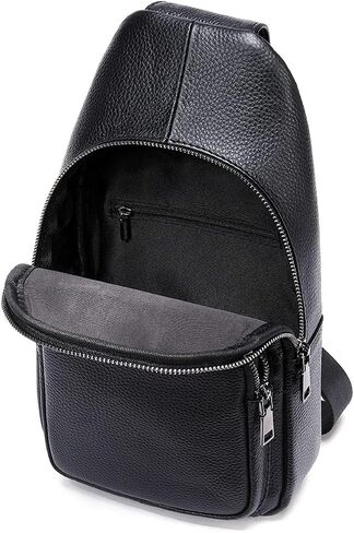 Genuine Leather Sling Bags for Men Crossbody Purse Vintage Small Messenger Shoulder Bag for Phone Side Chest Daypack Bag in Saudi Arabia