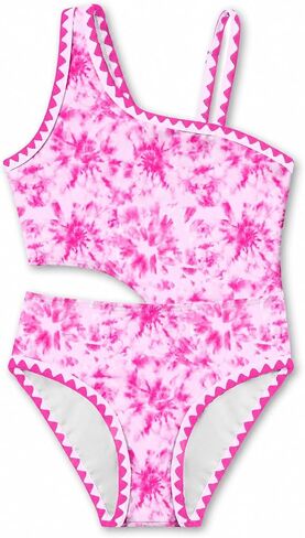 TUONROAD Girls One Piece Swimsuits Adjustable Strap Swimwear with Bra Bathing Suit for Girl 7-14Y in Kuwait