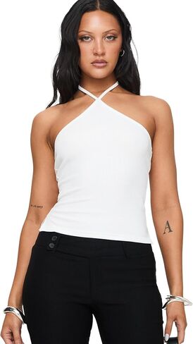 Princess Polly Women's Baseline Halter Rib Top in Saudi Arabia