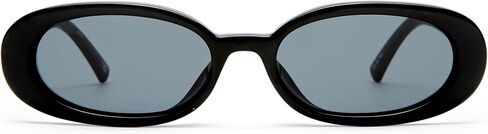 Le Specs Outta Love+ Sunglasses - Black, Oval, Unisex, Micro 90s Sleek Style in Saudi Arabia