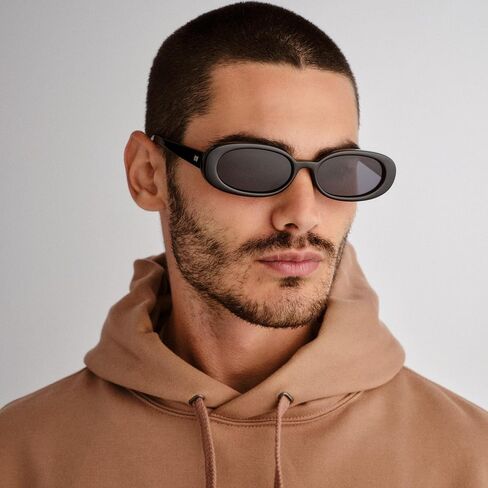 Le Specs Outta Love+ Sunglasses - Black, Oval, Unisex, Micro 90s Sleek Style in Saudi Arabia