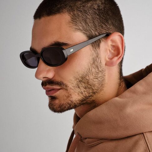 Le Specs Outta Love+ Sunglasses - Black, Oval, Unisex, Micro 90s Sleek Style in Saudi Arabia