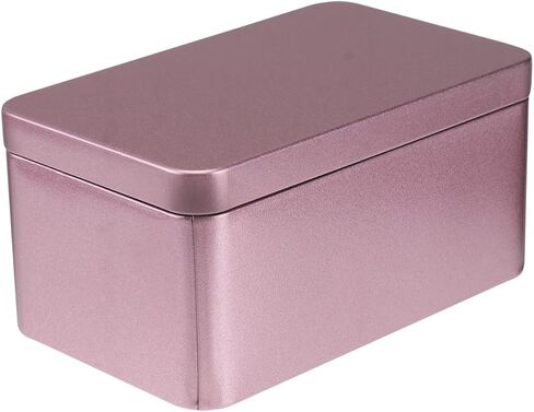 NUOBESTY Rectangle Tinplate Tea Storage Box with Lid Metal Tin Box for Tea Leaf Candy and Small Item Organizer Portable Home Storage Container 5.11X3.14X2.36 Inches in Kuwait