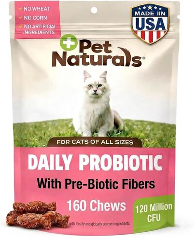Pet Naturals Daily Probiotic for Cats, 30 Chews - Digestive and Immune Support Supplement for Cats in Kuwait