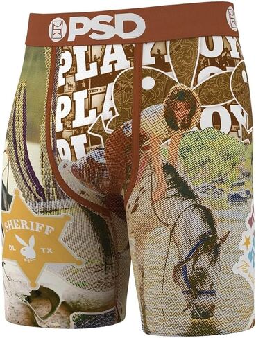PSD x Playboy New Sheriff Mens Boxer Briefs, Multi-Colored, Medium in Kuwait
