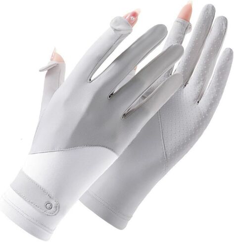 2 Pack UV Protection Summer Gloves for Women Smooth Grip Driving Cycling Gloves for Outdoor Daily Wear in Kuwait