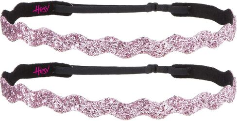 Hipsy Women's Adjustable No Slip Light Pink Bling Glitter Team Sports Headband Multi Packs in Saudi Arabia