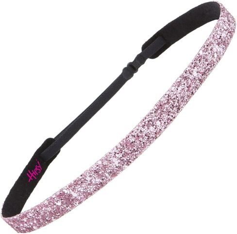 Hipsy Women's Adjustable No Slip Light Pink Bling Glitter Team Sports Headband Multi Packs in Saudi Arabia