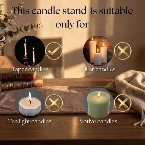 House of Wemy Star-Shaped Brass & Mother of Pearl Candle Holder for Taper Candles | for Home Decor, Bedroom, Living Room Decor, Table Centerpieces & Festival Decoration (8x8x17 cm) in Saudi Arabia