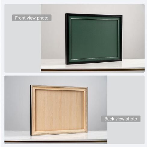 Golf Flag Frame 18x24 for 14x20 Pin Flags, Black Solid Wood Golf Memorabilia Display Case with Double-Layer Floating Mat, No-Hook Wall Mount Shadow Box, Golf Gift for Men (Flag Not Included) in Saudi Arabia