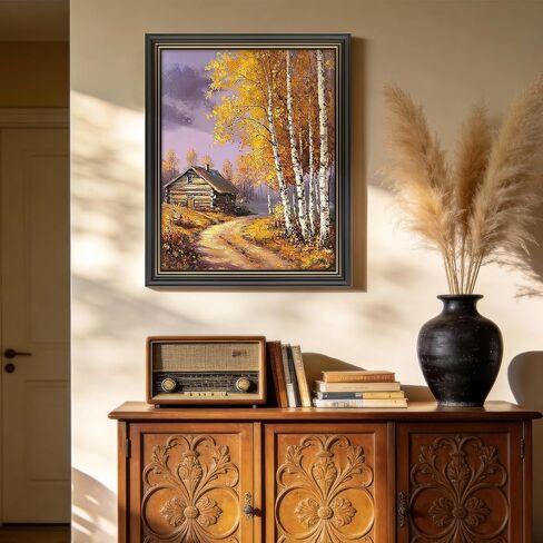 Golden State Art 16x20 Picture Frame Black Gold Trim - Solid Wood Frame With Tempered Glass - Fits 16x20 without & 11x14 In Photos With Mat - Wall Mount Vertical Horizontal for Art, Posters, Portraits in Kuwait