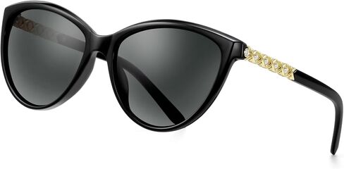 EYEGUARD Trendy Cat Eye Sunglasses for Women UV Protection Rhinestone Design Vintage Sunnies Sunglasses in Kuwait