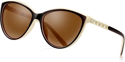 EYEGUARD Trendy Cat Eye Sunglasses for Women UV Protection Rhinestone Design Vintage Sunnies Sunglasses in Kuwait