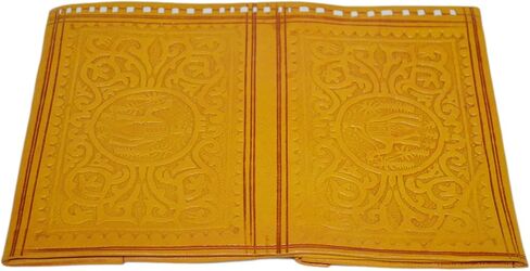 Handmade Moroccan By-fold Leather Wallet Large Vintage Exquisite Handy Yellow in Saudi Arabia