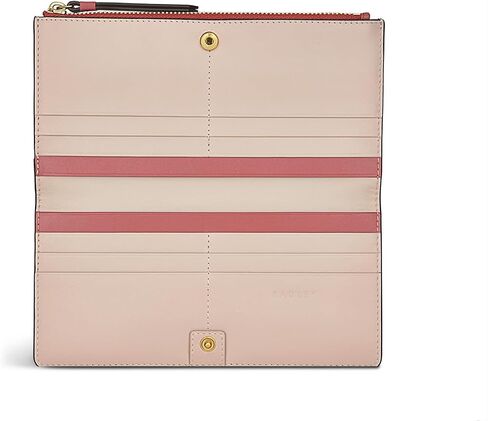 محفظة RADLEY London Bloom & Grow النسائية الكبيرة ثنائية الطي من الجلد، باللون الوردي النحاسي in Kuwait