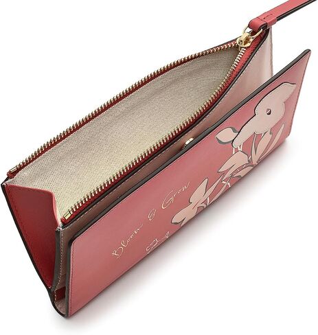 محفظة RADLEY London Bloom & Grow النسائية الكبيرة ثنائية الطي من الجلد، باللون الوردي النحاسي in Kuwait