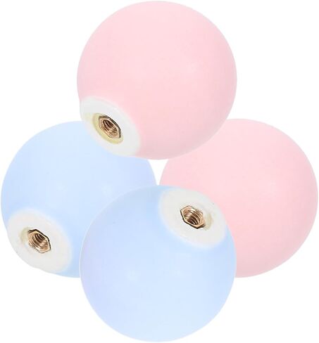 4pcs Cute Macaron Ceramic Drawer Knobs Pulls for Dresser Wardrobe Cabinet Handles in Pink and Light Blue, Nursery Furniture Hardware for Bedroom and Kitchen in Saudi Arabia