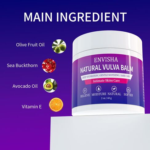 Vulva Moisturizing & Vulva Balm -Natural Organic Plant Extracts - Specifically Designed for Vulvar Dryness & Itching, Estrogen-Free Formula - Suitable for Menopause & Daily Care - 2 oz in Saudi Arabia