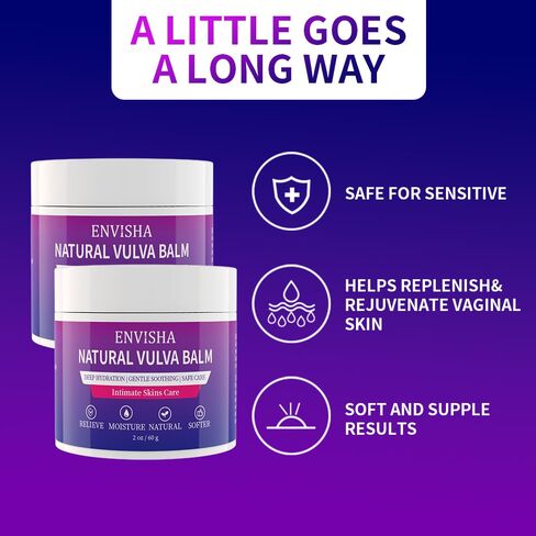 Vulva Moisturizing & Vulva Balm -Natural Organic Plant Extracts - Specifically Designed for Vulvar Dryness & Itching, Estrogen-Free Formula - Suitable for Menopause & Daily Care - 2 oz in Saudi Arabia
