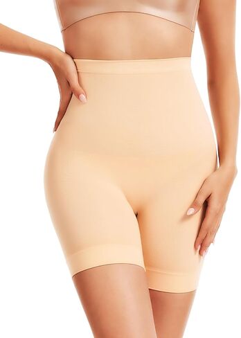 Tummy Control Shapewear Boyshorts, Seamless High Waisted Thigh Slimmer with Anti-Slip Silicone in Saudi Arabia