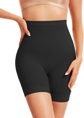 Tummy Control Shapewear Boyshorts, Seamless High Waisted Thigh Slimmer with Anti-Slip Silicone in Saudi Arabia