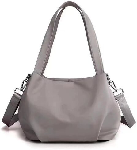 Women's Waterproof Nylon Shoulder Bag - Lightweight Crossbody Tote with Detachable Strap for Everyday Use in Saudi Arabia