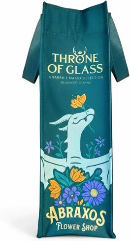 ConQuest Journals Throne of Glass Abraxos Book Bag, Adjustable Crossbody Strap, Top Handle Tote, Snap Closure, Interior Pocket & Lining, Gifts for Readers, 15" x 13", Officially Licensed Sarah J. Maas in Kuwait