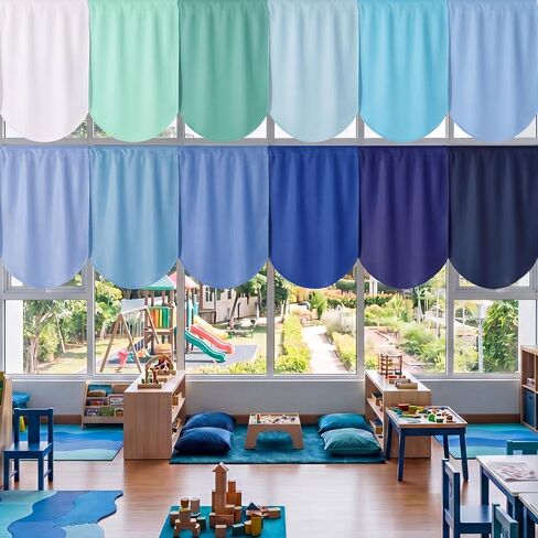 Tenceur 12 Pcs School Classroom Boho Curtains Back to Classroom Colorful Curtains for Kindergarten Daycare Primary Bedroom Playroom Room Decor in Saudi Arabia