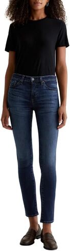 بنطلون جينز نسائي من AG Jeans ذو ارتفاع منخفض للسجائر in Kuwait