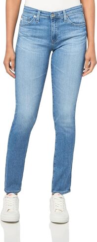 بنطلون جينز نسائي من AG Jeans ذو ارتفاع منخفض للسجائر in Kuwait