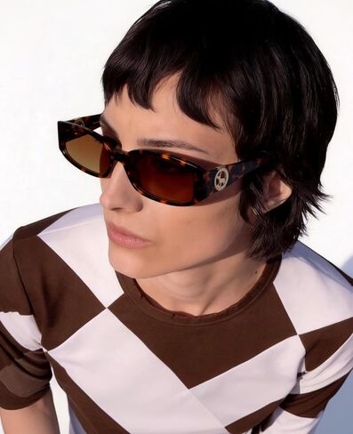CARFIA Chic Sunglasses Womens Trendy UV400 Protection, Retro Tortoiseshell Acetate,Rectangle Anti-Reflective Lenses Shades in Kuwait