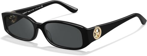CARFIA Chic Sunglasses Womens Trendy UV400 Protection, Retro Tortoiseshell Acetate,Rectangle Anti-Reflective Lenses Shades in Kuwait