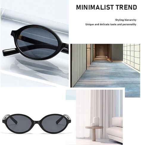 3 Piece Retro Oval Sunglasses for Women Men Vintage 90s Y2K Sun Glasses Trendy Oval 90s Vintage Shades in Saudi Arabia