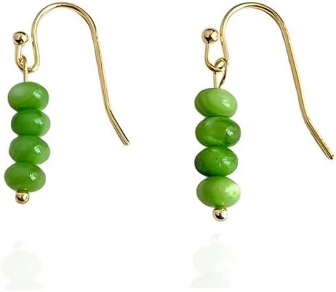 Lightweight Beaded Earrings Handmade Bohemian Beads Dangle Earrings Green Resin Beaded Earrings for Women Charm Jewelry in Kuwait