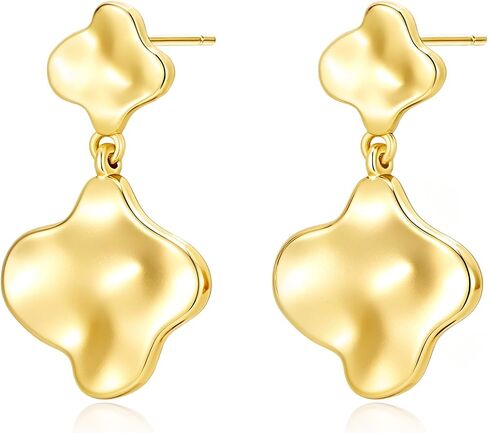 Dainty Drop Dangle Earrings for Women 14K Gold Plated Paperclip Earrings Knot Dangling Studs Statement Jewelry Gifts in Saudi Arabia