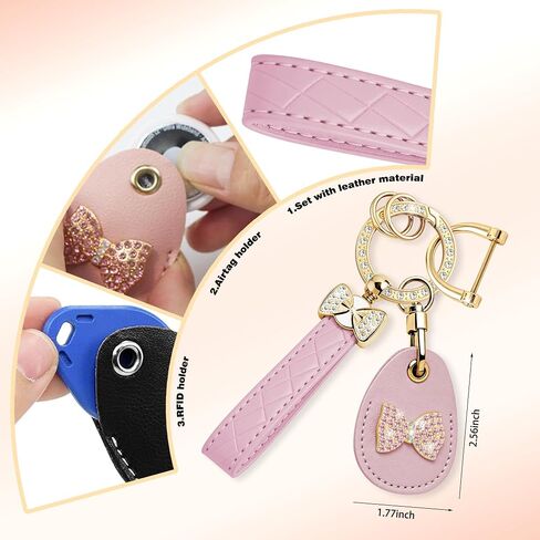 Keychain for Women, Lanyard with Water droplet Pouch Compatible with Airtag, for Car Key Access card Purse Bag in Saudi Arabia