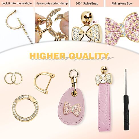 Keychain for Women, Lanyard with Water droplet Pouch Compatible with Airtag, for Car Key Access card Purse Bag in Saudi Arabia