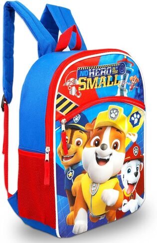Paw Patrol Backpack Set - Bundle with 16" Bookbag Featuring Rubble, Marshall, Chase Plus Water Bottle, Tattoos, More | Paw Patrol School Supplies for Kids in Kuwait