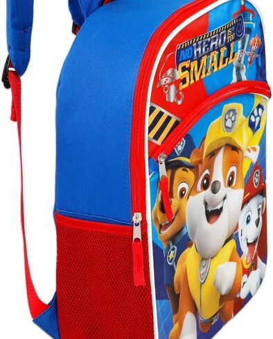 Paw Patrol Backpack Set - Bundle with 16" Bookbag Featuring Rubble, Marshall, Chase Plus Water Bottle, Tattoos, More | Paw Patrol School Supplies for Kids in Kuwait