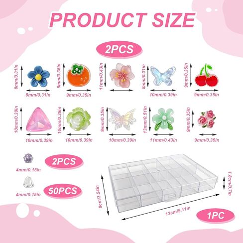 13 Pairs Plastic Earrings for Sensitive Ears Flower Stud Earrings Set with Storage Box Resin Silicone Post Earrings for Women Includes 50 Earring Backs and 10 Grid Case White in Saudi Arabia