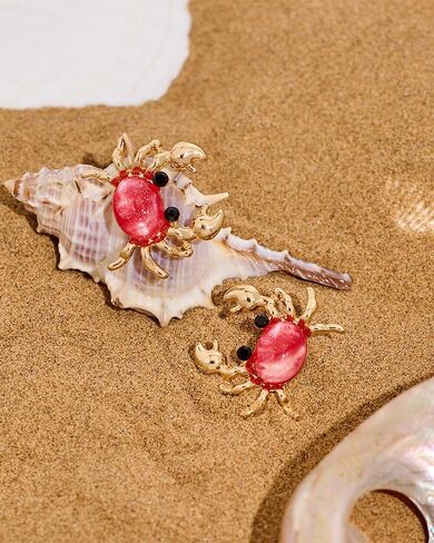 Crab Starfish Stud Earrings For Women Chunky Beach Earrings Unique Ocean Animal Studs Statement Summer Beach Jewelry in Saudi Arabia