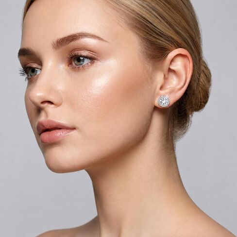 6 Pairs Dance Competition Earrings 15mm Rhinestone Earrings for Women - 6 Colors Sparkling Stainless Steel Studs for Dance Competitions Stage Opera Party Performance Wedding Bridal Earring Jewelry in Saudi Arabia
