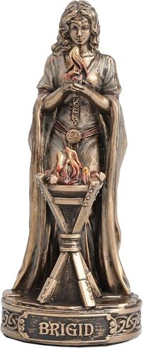 Veronese Design 3 1/2 Inch Brigid The Irish Goddess of Hearth and Warmth Polyresin Hand Painted Bronze Finish Home Decor Miniature Collectible Figurine in Saudi Arabia