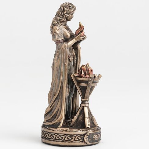 Veronese Design 3 1/2 Inch Brigid The Irish Goddess of Hearth and Warmth Polyresin Hand Painted Bronze Finish Home Decor Miniature Collectible Figurine in Saudi Arabia